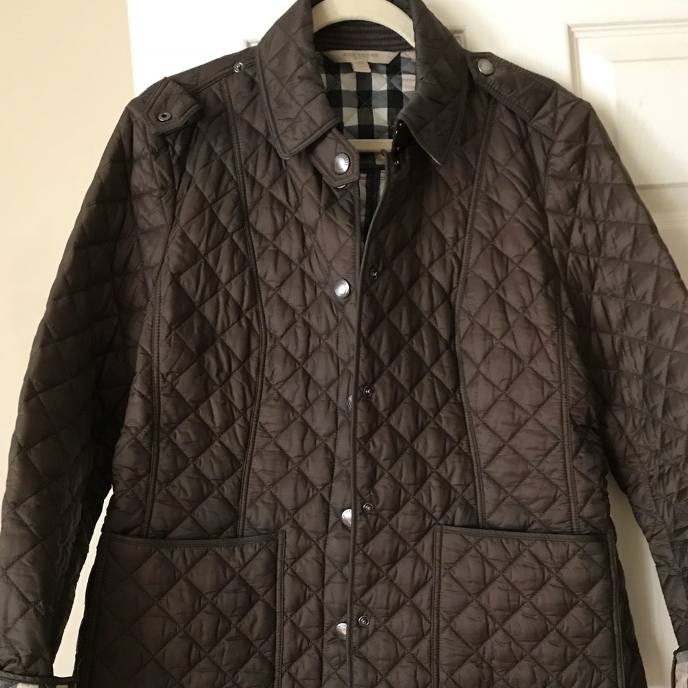 Authentic Burberry Kencott Quilted Jacket in Olive